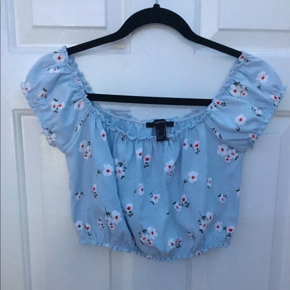 Forever 21 Tops - forever21 off the shoulder floral crop top